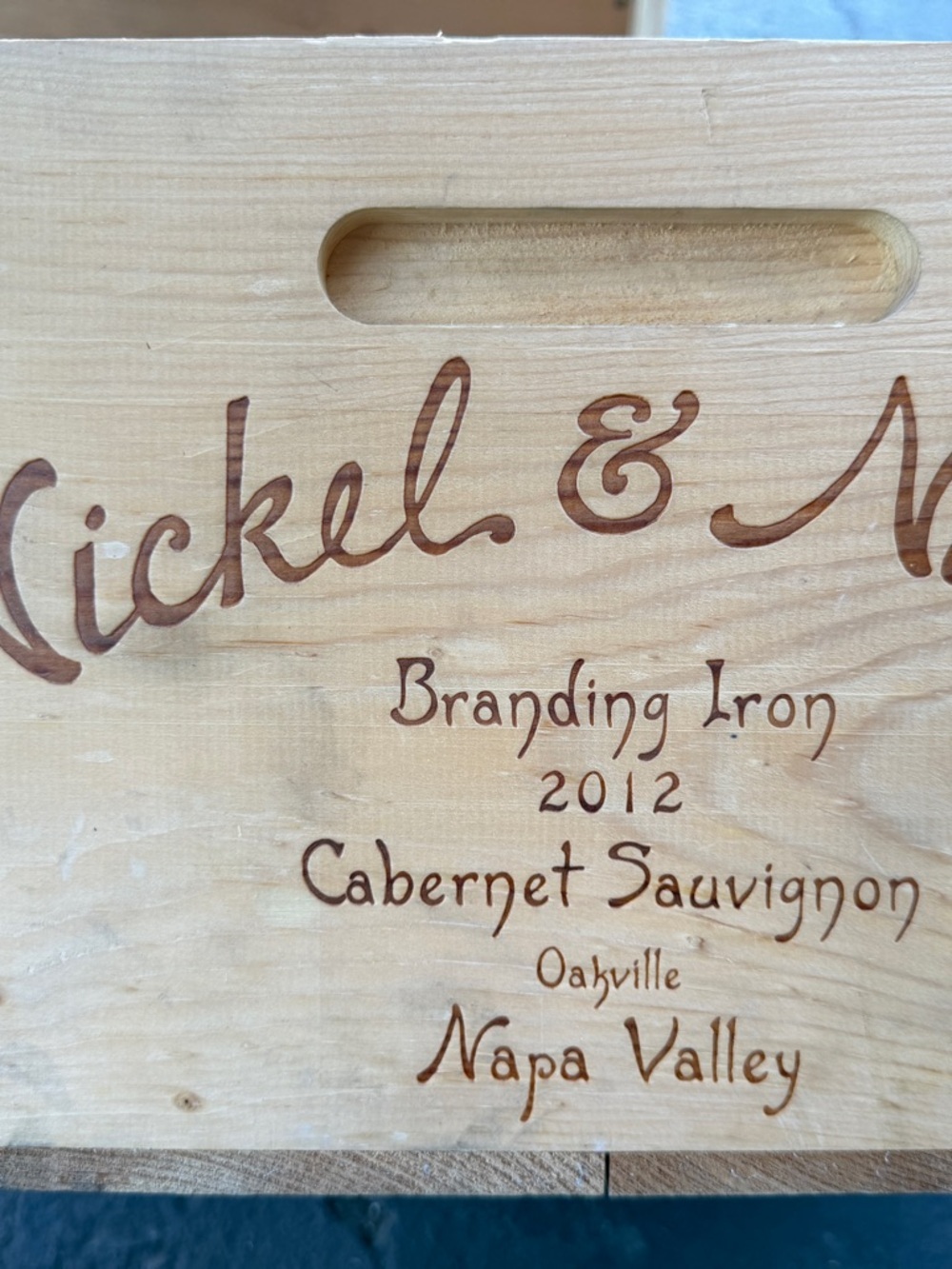 Vintage Nickel & Nickel Cabernet Sauvignon Wood Wine Crate Panel - Picture 10 of 10